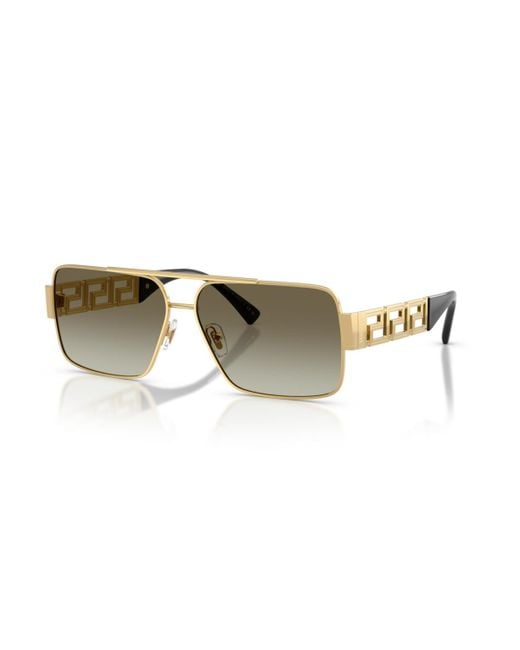 Versace Natural Rectangular Sunglasses for men