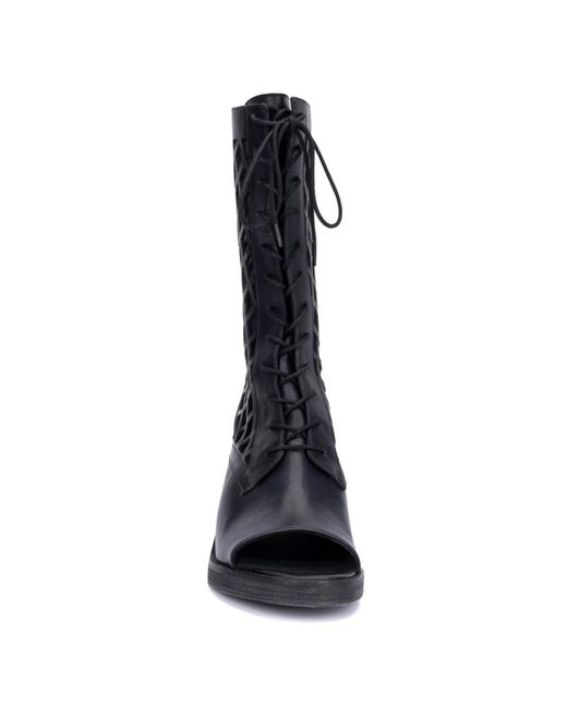 Vintage Foundry Black Normandy Open Toe Boot