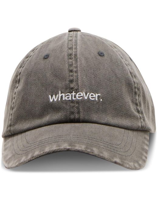 Steve Madden Gray Nothings Over Worn Denim Baseball Cap