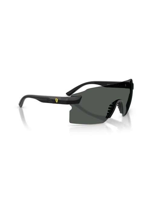 Scuderia Ferrari Black Rectangle Sunglasses for men