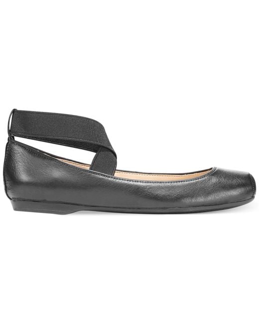 elasticized ballet flats