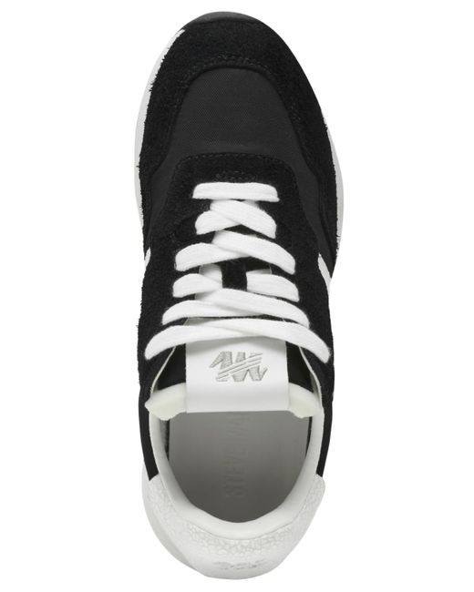 Steve Madden Black Burst Lace-up Retro jogger Sneakers