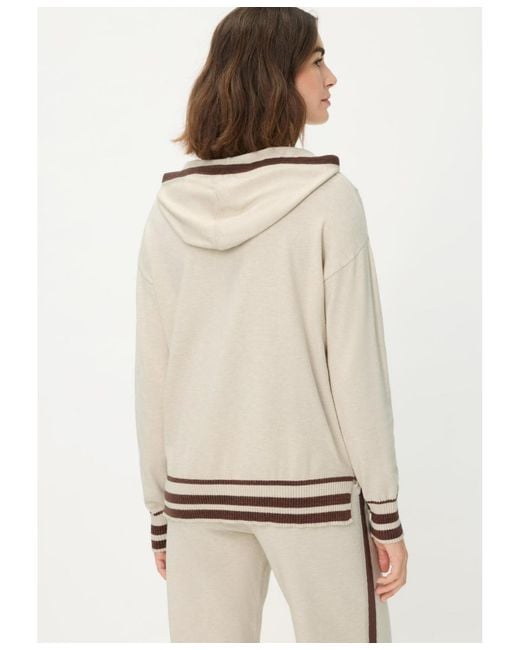 Olsen Natural Knit Hoodie Pullover
