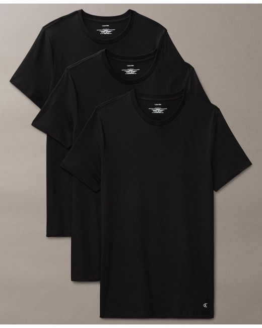 Calvin Klein Black 3-pack Cotton Classics Crewneck T-shirts for men