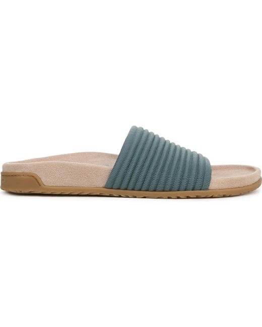 Vionic Blue Evie Knit Slide Sandals