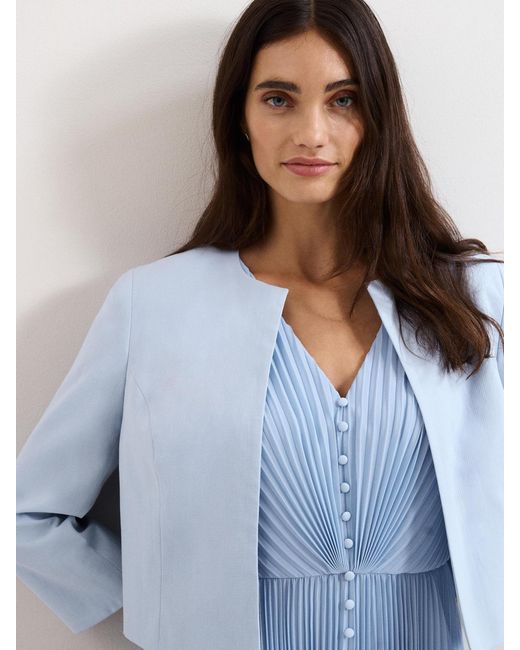 Phase Eight Blue Elizabeth Cropped Jacket