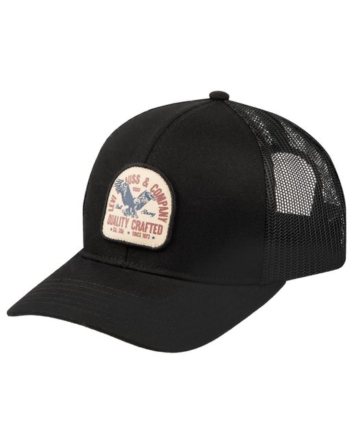 Levi's Black Baseball Patch Trucker Hat for men