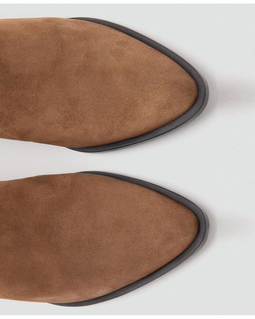 Mango Brown Heel Suede Ankle Boots