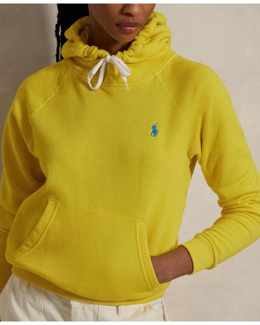 Polo Ralph Lauren Yellow Shrunken Fit Fleece Hoodie Sweatshirt