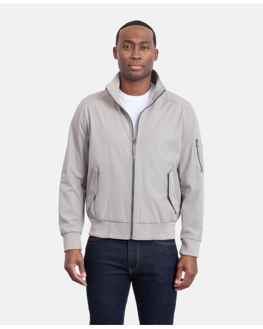 Calvin Klein Gray Ripstop Bomber Jacket for men