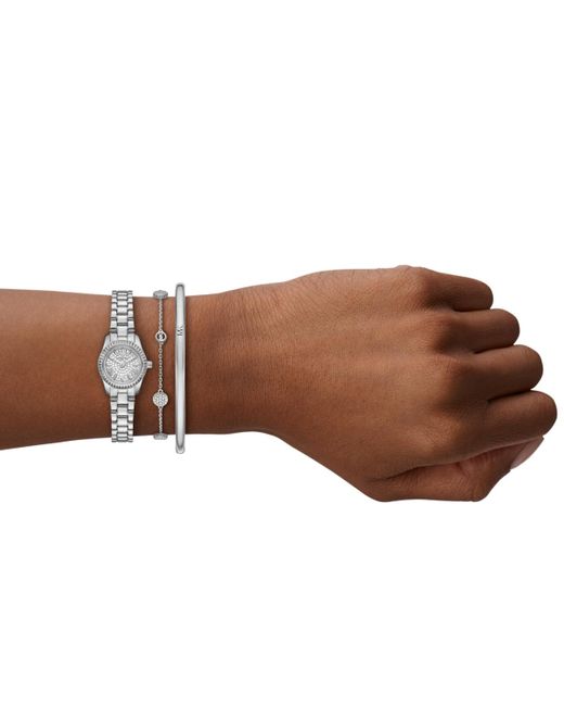 Michael Kors White Â Lexington Three-hand Stainless Steel Watch
