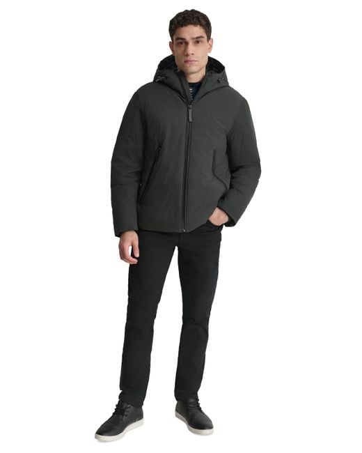 DKNY Gray Hooded Full-zip Jacket for men