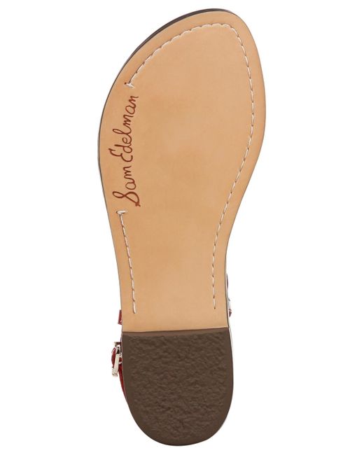 Sam Edelman Pink Gigi T-strap Flat Sandals