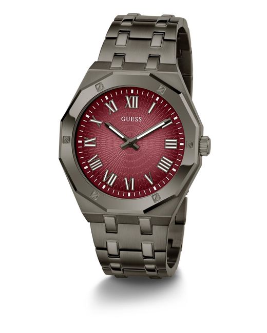 Guess Analog Stainless Steel Watch 42mm in Gray for Men | Lyst