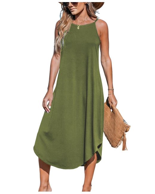 CUPSHE Green Cami Midi Cover Up Dress