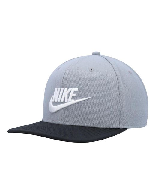 Nike Gray Pro Futura Performance Snapback Hat in Blue for Men Lyst