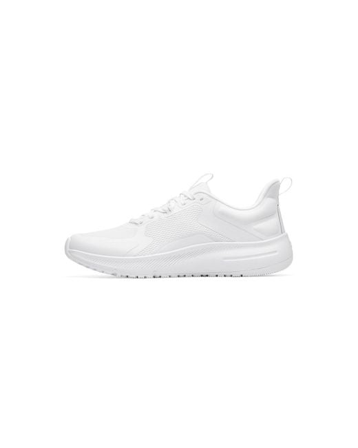 Shoes for Crews White Crossing Slip Resistant Water Resistant Work Shoes for men