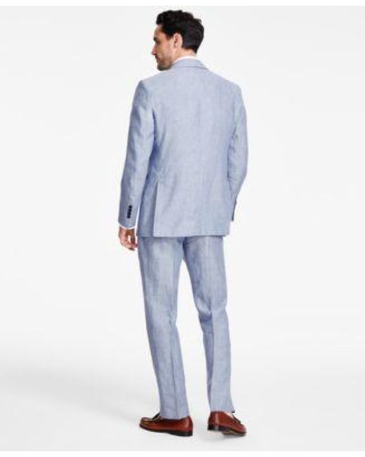 Brooks Brothers Blue B By Classic Fit Solid Linen Suit Separates for men