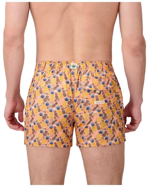 Sunset and Vine Natural Sunset And Vines Pineapple-pattern Woven Swim Trunks for men
