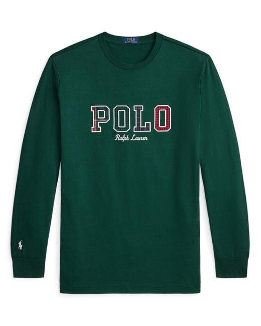 Polo Ralph Lauren Green Big & Tall Long-sleeve Graphic T-shirt for men