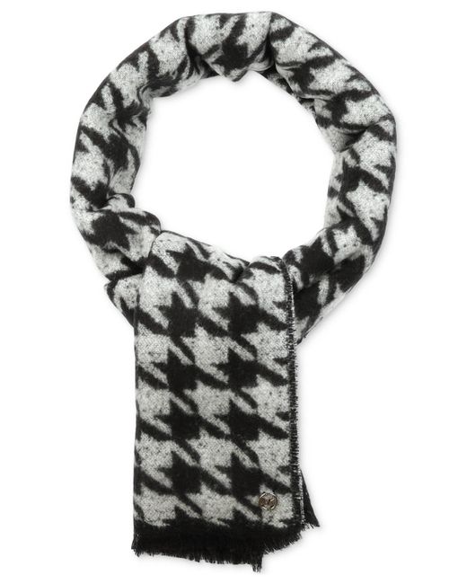 Michael Kors Black Michael Houndstooth Wrap Scarf