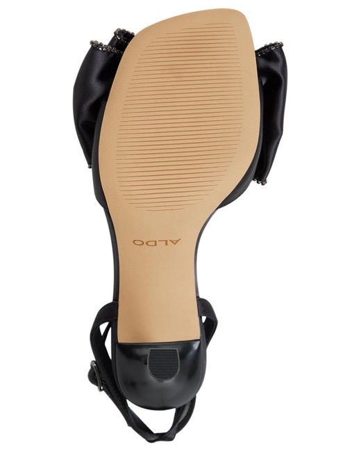 ALDO Black Tinsel Two-piece Square Toe Dress Sandals