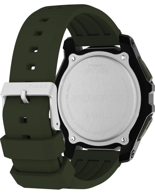 Timex Black Chronograph Silicone Watch for men