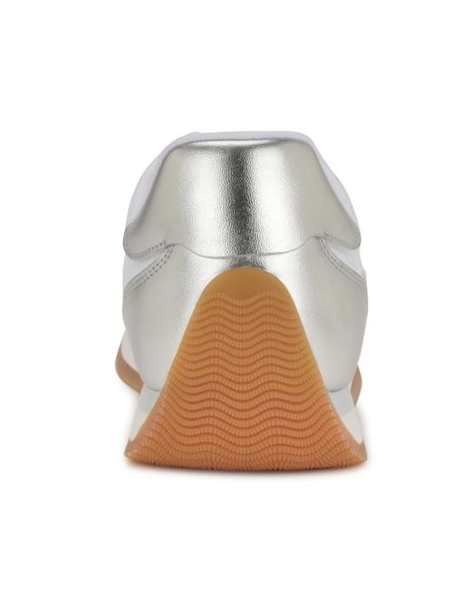 Nine West White Fivo Casual Round Toe Sneakers