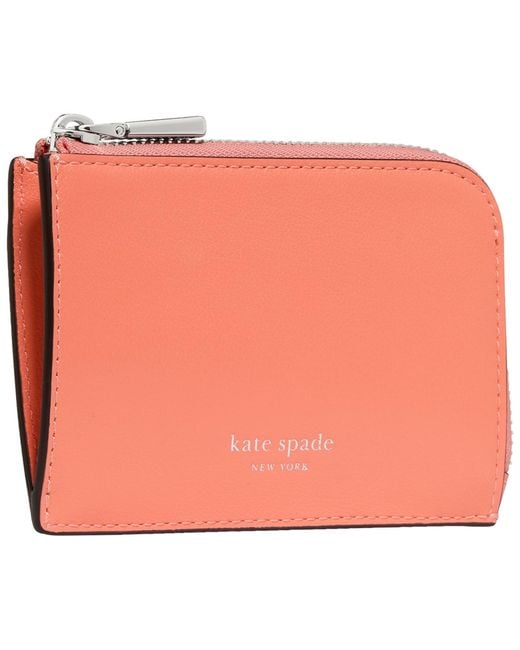 Kate Spade Pink Smooth Mini Zip Card Case