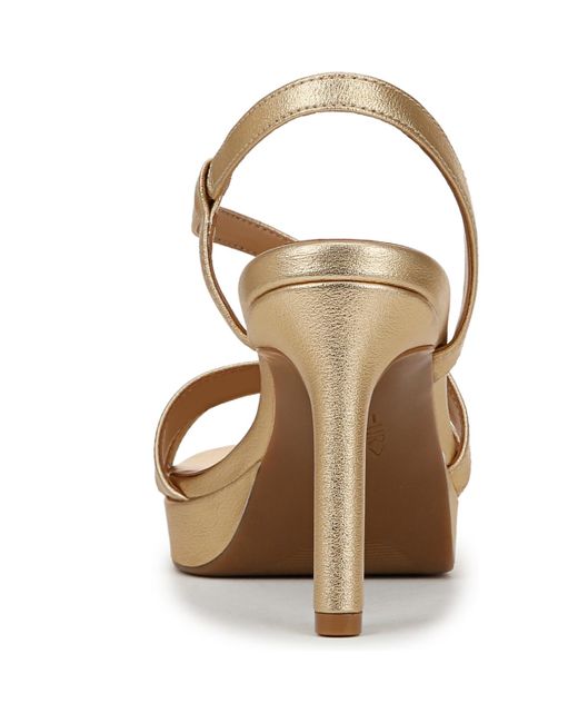 Naturalizer Metallic Abby Open Square Toe Platform Dress Sandals