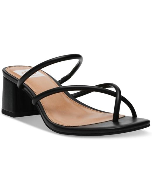 DV by Dolce Vita Brown Lumena Strappy Slide Block-heel Sandals