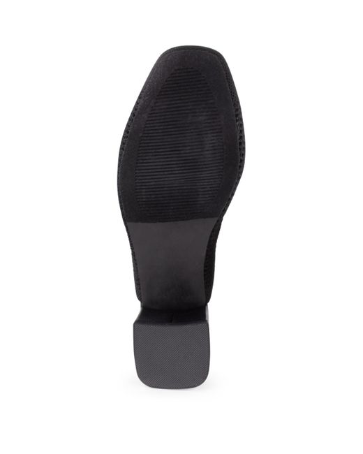 Tahari Black Acropolis Knit Slip-on Mules