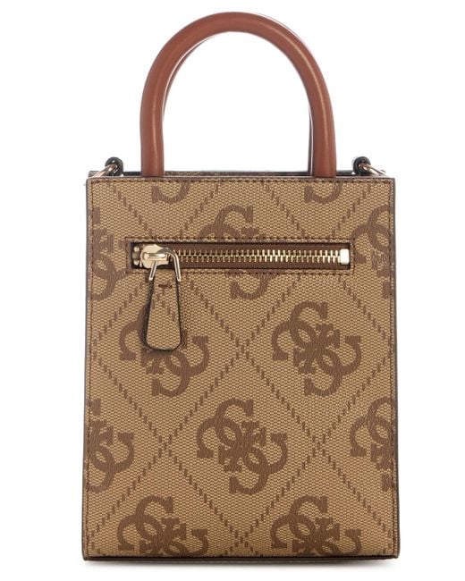 Guess Brown Erenia Mini Tote Bag