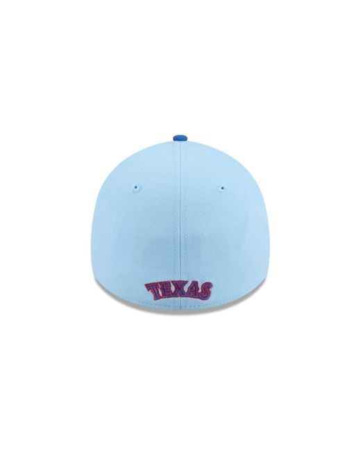 KTZ Light Blue/blue Texas Rangers 2025 Fourth Of July 39thirty Flex Hat for men