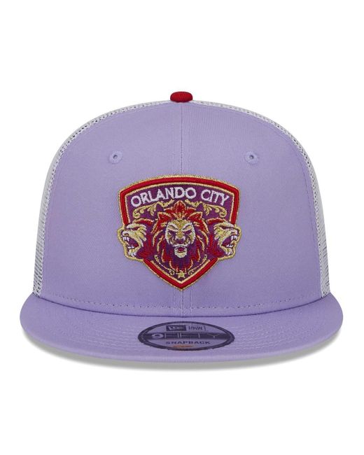 KTZ Purple Orlando City Sc Jersey Hook Trucker 9fifty Snapback Hat for men