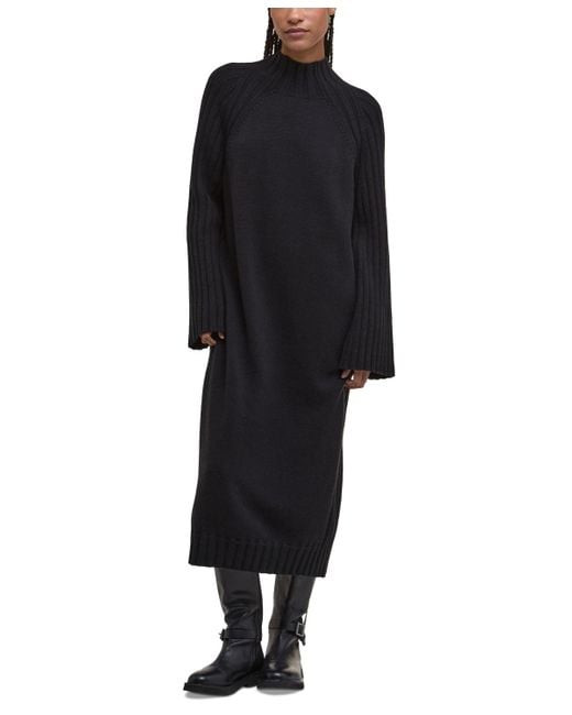 Barbour Black Knitted Vera Midi Dress