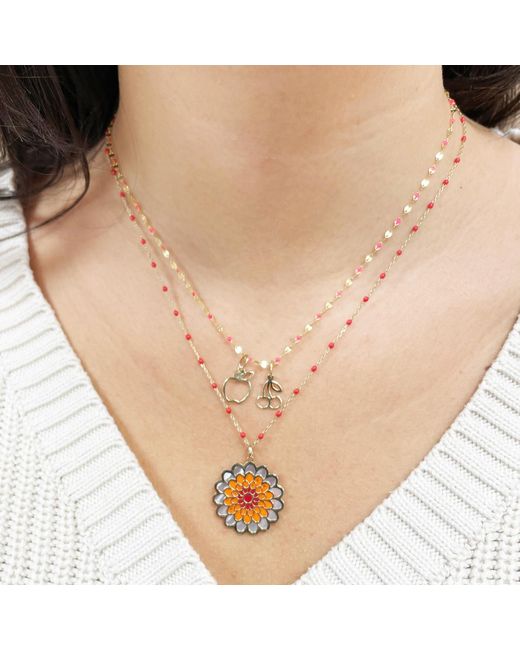 The Lovery Metallic Mini Cherry Charm 14k