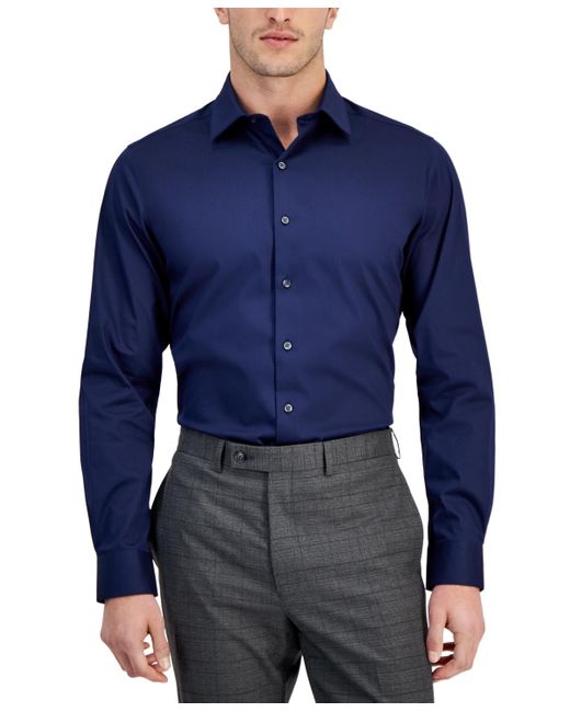 Alfani Men's Blue Slim-fit Temperature Regulating Dress Shirt - www.ice4pros.com.br Alfani Men's Blue Slim-fit Temperature Regulating Dress Shirt - www.ice4pros.com.br