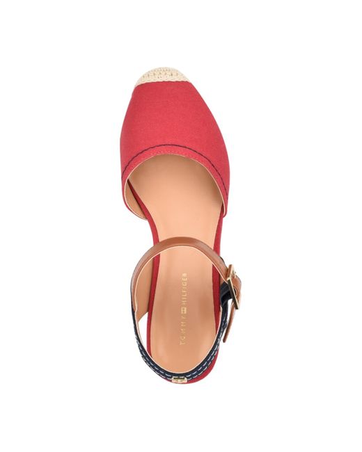 Tommy Hilfiger Pink Nilsa Classic Close Toe Wedge Sandal