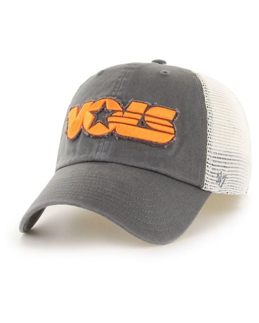 47 Brand Gray Tennessee Volunteers Stamper Closer Stretch Fitted Cap for men