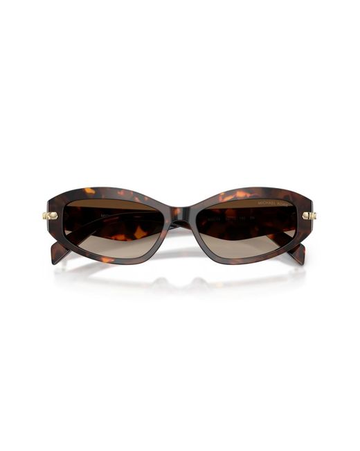 Michael Kors Brown Oval Sunglasses