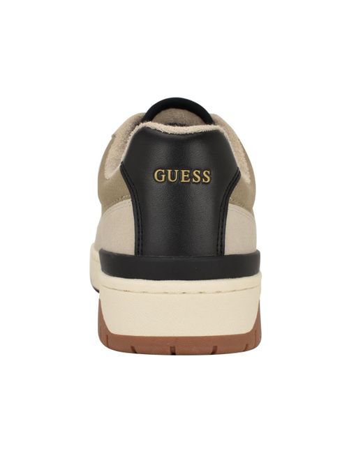 Guess White Nastele Branded Lace Up Casual Sneakers for men