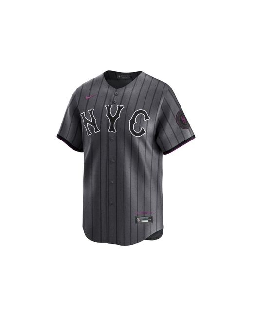 Nike Gray Francisco Alvarez New York Mets 2024 City Connect Limited Player Jersey for men