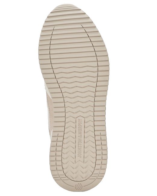 Johnston & Murphy White Chase Perfed Round Toe Shoes for men