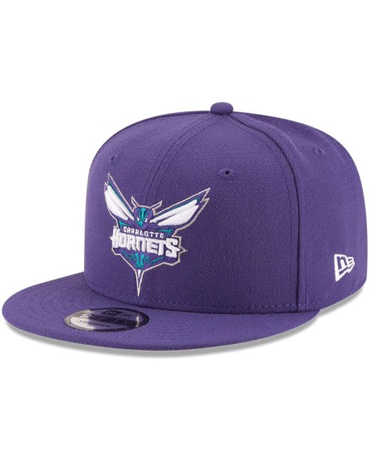 KTZ Purple Charlotte Hornets Official Team Color 9fifty Snapback Hat for men