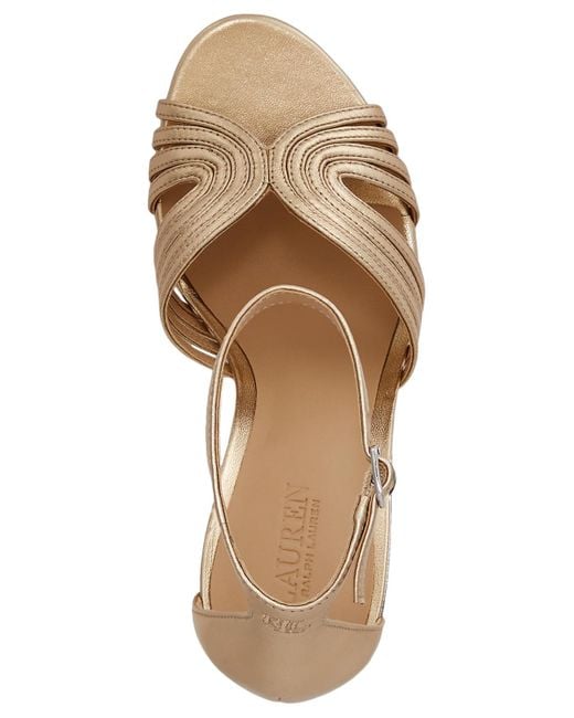 Ralph Lauren Metallic Allie Multi-strap Dress Sandals
