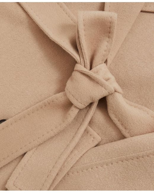 Reiss Natural Double-breasted Blindseam Wool-blend Coat