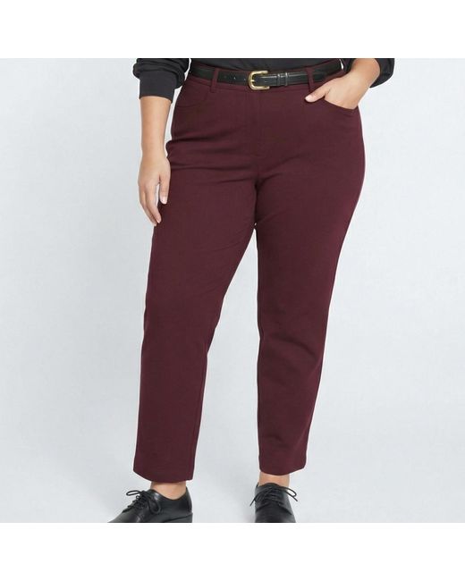 universal standard cigarette Skinny Crop Pant Women LP Pet Black Rayon Nylon NWT Upgraded with more leg room Cigarette Ponte Pants - Forest
