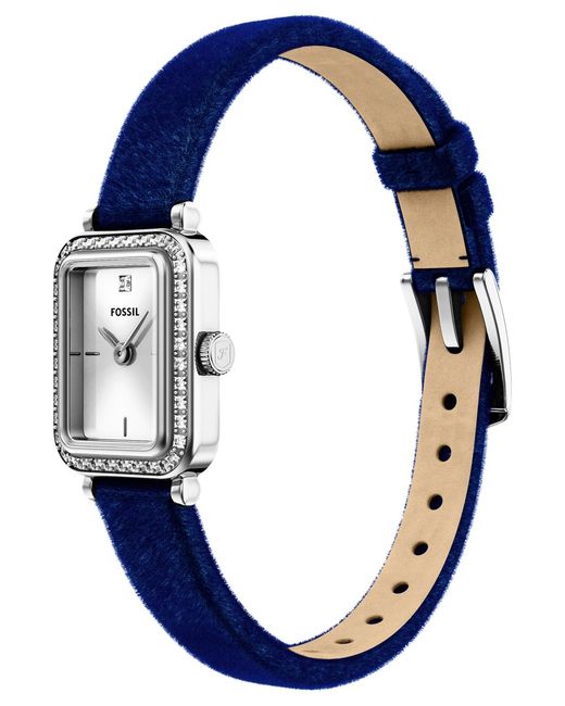 Fossil Blue Raquel Two-hand Navy Velvet Watch