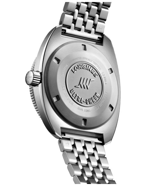 Longines Metallic Swiss Automatic Ultra-chron Stainless Steel Bracelet Watch 43mm for men